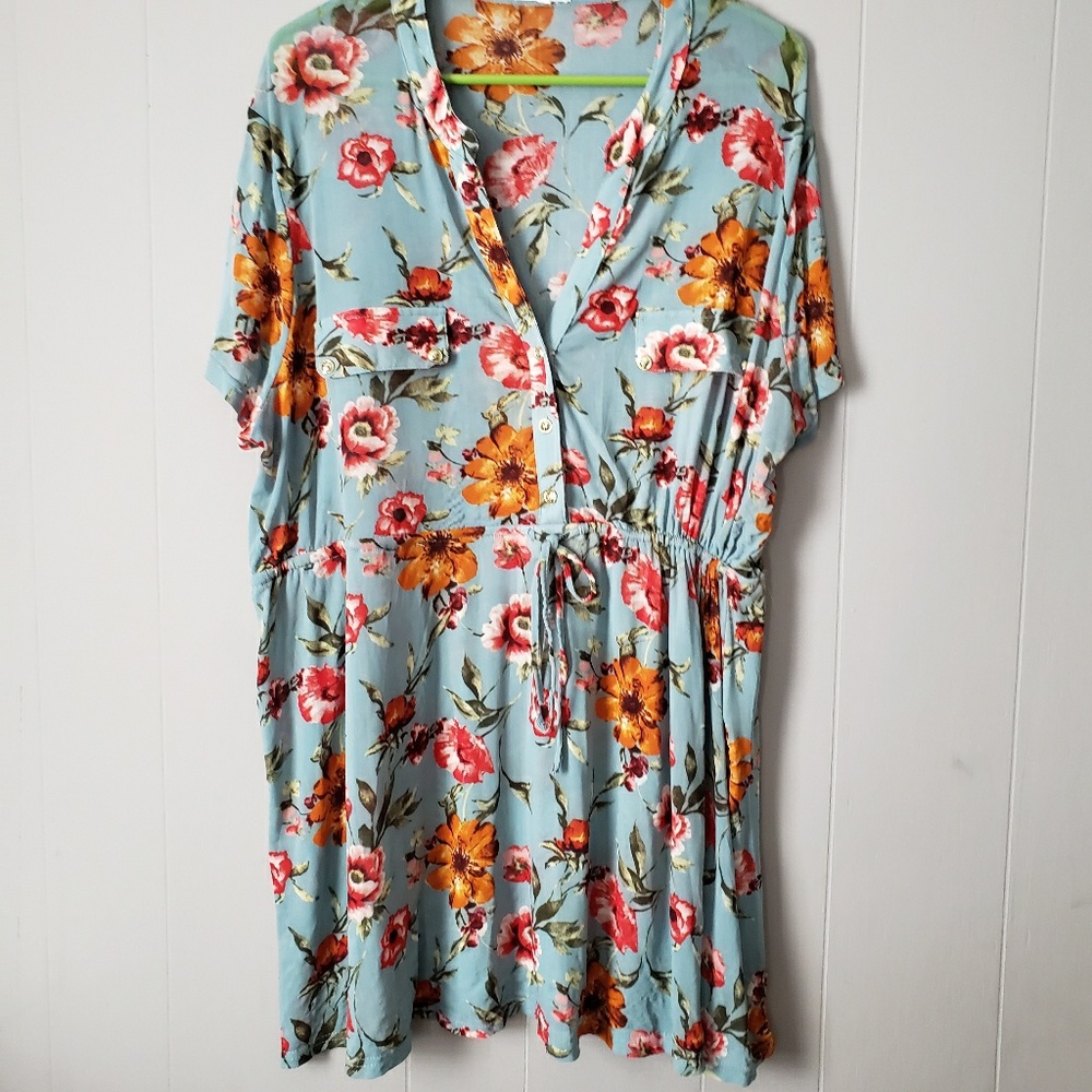 Floral Baby Blue Top 3x